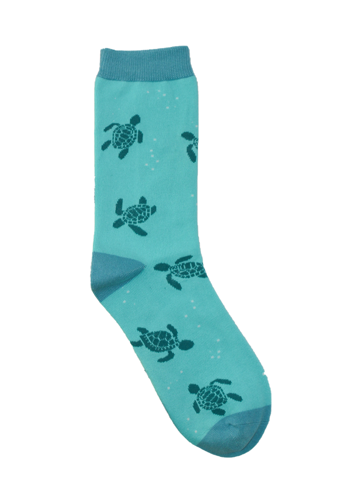 Colourful sea turtle socks